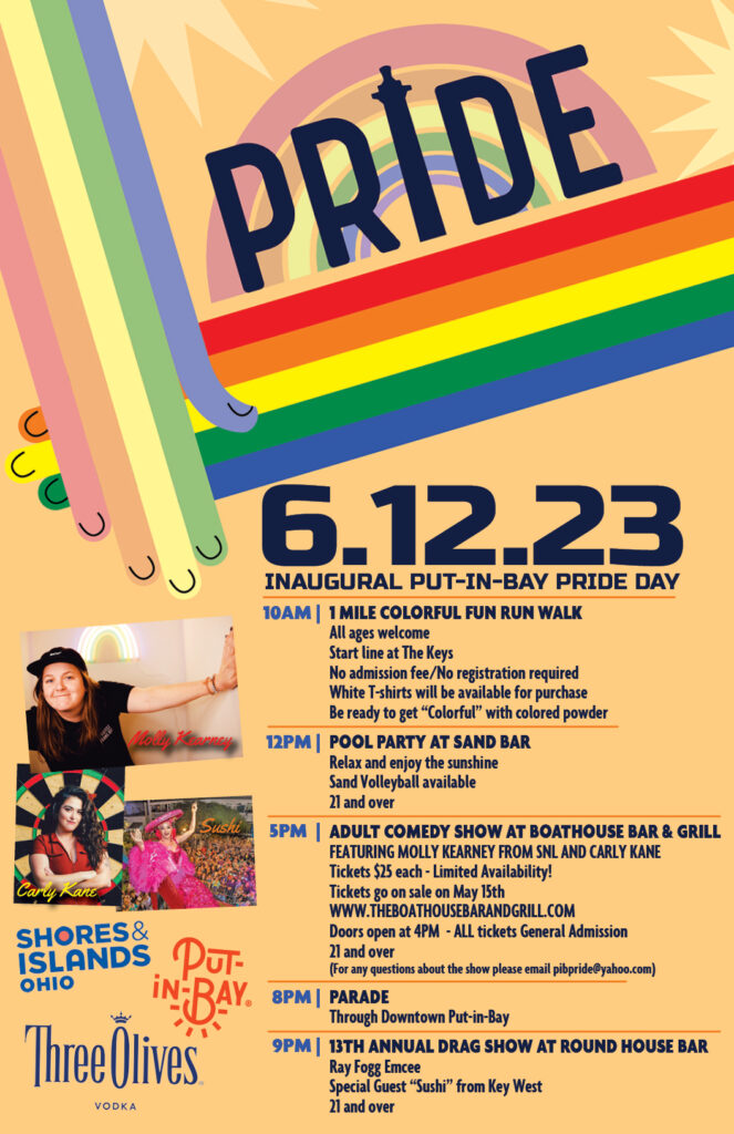 PutinBay Pride June 12 Run, Pool Party, Comedy, Parade
